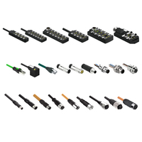 Conector de Sensor M12, Conector Hembra Impermeable IP67 de Cobre para Alimentación, Acoplamiento Roscado, 4 Pines, Tipo DIN, Aleación de Zinc