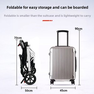 Fauteuil roulant électrique pliable avec poignée de style bagage - Product Image 3