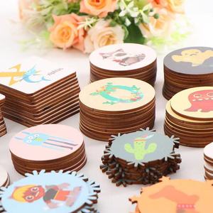 Wooden <b>Alphabet</b> Learning <b>Blocks</b> For Kids Educational Toys With Animals And Letters Square Shape Painted Craft Material - Product Image 3