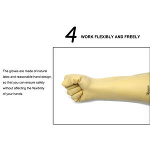 قفازات أمان من المطاط الطبيعي مطلية بالنيوبرين مقاومة للإنزلاق مقاومة للماء قفازات إطالة سميكة من اللاتكس للعمل الصناعي - Product Image 6