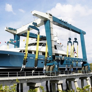 رافعة جسرية لرفع القوارب من الشركات المصنعة ، رافعة بالطن ، رافعة بالطن ، رافعة جسرية لرفع اليخت لحوض بناء السفن - Product Image 5