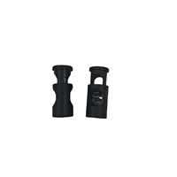 Serrure de petit cordon solide POM noir avec ressort en métal pour accessoires de matériel de réglage de cordon de sac à dos