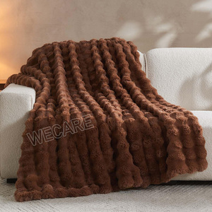 Mềm Ấm Faux Thỏ Lông Minky Chăn Hai Mặt Cao Đống Lông Ném Chăn 50x70in Cho Mùa Đông Chăn Thảm - Product Image 6