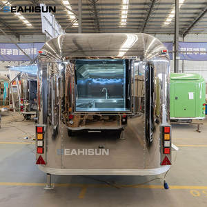 Camion de restauration mobile en acier inoxydable et pour <span class=keywords><strong>camping</strong></span>-<span class=keywords><strong>car</strong></span>, idéal pour la vente de glaces, de café ou de nourriture, avec protection contre le vent - Product Image 4