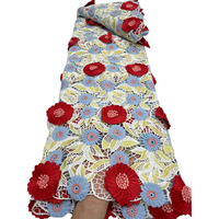 NI.AI Nouvelle Arrivée Tissu en Dentelle Luxueux Tissu Africain en Dentelle Vente en Gros Cordon Dentelle 3D Fleurs