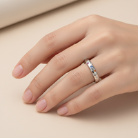 Bague de Fiançailles Exquise en Moissanite et Argent Pur 925, 2 carats, Couleur D, VVS, pour Homme - Vente en Gros QX Jewelry