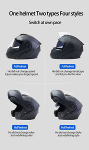Casque de Moto Modulable Double Visière Rétro Homologué DOT Intégral à Relever - Product Image 6