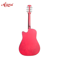 Cheap Price Custom Brand 38 Inch Acoustic Guitar Small Size All Basswood Beginner Boy Girl Cutaway Practice String Instrument