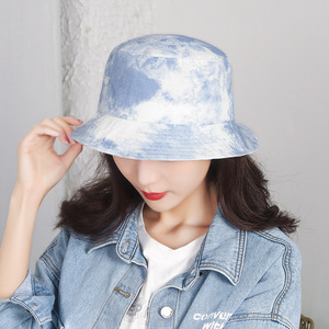 Tie Dye Reversible Bucket Hat Wide Brim Sun Protection Spring Summer Unisex Canvas Fisherman Hat - Product Image 2