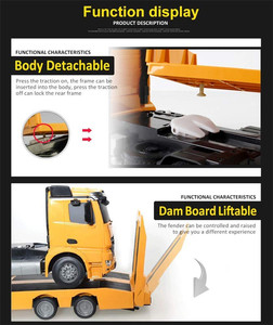 <span class=keywords><strong>Semi</strong></span>-<span class=keywords><strong>remorque</strong></span> à plateau amovible, ingénierie, télécommande, <span class=keywords><strong>camion</strong></span>, jouet électronique avec son et lumières - Product Image 5