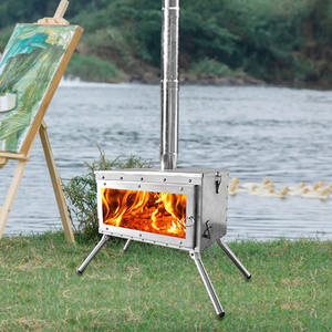 Poêle de camping à <span class=keywords><strong>bois</strong></span> en acier inoxydable pliable extérieur portable avec poêle à <span class=keywords><strong>bois</strong></span> de <span class=keywords><strong>tuyau</strong></span> de cheminée - Product Image 5