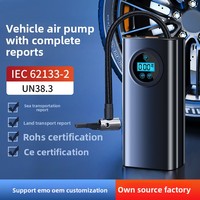 Pompe à air de voiture portable multifonction pour véhicule électrique Unité portative Matériau ABS avec gonfleur de pneu à batterie universel