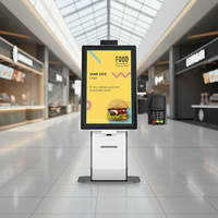 Vente flash : Kiosque de paiement en libre-service à écran tactile mural de 15,6 pouces, commande automatique pour restaurant, paiement par QR code, OEM