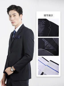 สูทลำลองทางการสำหรับผู้ชายชุดสูทธุรกิจสำหรับแต่งงานใหม่กระดุมเข้ารูปใส่สบาย - Product Image 4