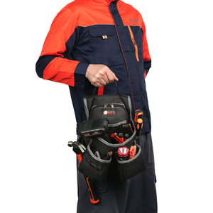 Sacs à outils en cuir personnalisables de haute qualité pour électriciens, avec plusieurs poches, robustes, pour le rangement des outils d'artisanat, vente en gros - Product Image 2