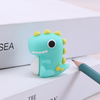 Taille-crayon pas cher en forme de dinosaure mignon de dessin animé personnalisé pour les fournitures scolaires des enfants