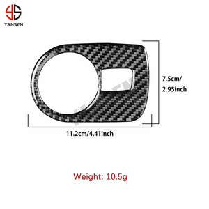 <span class=keywords><strong>Autocollant</strong></span> de garniture de cadre de commutateur de phare de voiture en fibre de carbone pour <span class=keywords><strong>Seat</strong></span> <span class=keywords><strong>Leon</strong></span> 2005-2012, décoration et protection intérieure, installation facile - Product Image 6