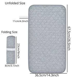 Personalizado reutilizável impermeável portátil macio bambu algodão bebê fralda mudando tabela forros multi-funcional fralda mudança almofadas - Product Image 2