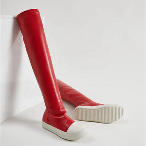 New Colors Green Orange Latest Four Seasons Thigh High <b>Boots</b> Flat Over the Knee Long <b>Boots</b> Women Causal Shoes - Product Image 4