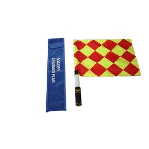 ขายร้อน 100% โพลีเอสเตอร์เล่นกีฬาฟุตบอลฟุตบอลผู้ตัดสินมือธงฟุตบอลธงพิธีการตัดสินชุด 2 (2-Pack) - Product Image 1