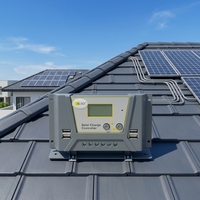 Contrôleur de charge solaire automatique IKAO IK-XT4048 PWM 30A/40A 12V-48V avec écran LCD, double USB, détection de courant, pour batteries au lithium 24H
