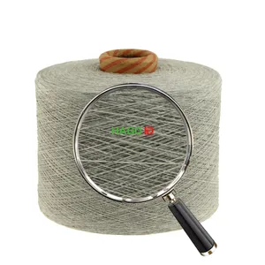 Nm10/1 mistura de fios de algodão reciclado para confecção de malhas