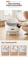 Bac à litière pour chat entièrement automatique et intelligent, 2 modes de fonctionnement, protection anti-pincement multi-niveaux, grande capacité, bac à litière électrique désodorisant pour chat