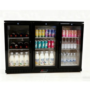 Nueleand NE-300C Black Stainless Steel Digital Display Cocktail Cooler Fridge 330L Capacity 2~10 Temperature <b>Range</b> - Product Image 1