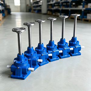 Elevador de tornillo sin fin de precisión de 100 toneladas con bloqueo automático, elevador trapezoidal eléctrico/manual para <span class=keywords><strong>plantas</strong></span> de maquinaria - Product Image 1