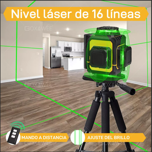 Niveau <span class=keywords><strong>laser</strong></span> professionnel à faisceau vert 16 lignes, idéal pour la menuiserie, la pose de carrelage et la construction murale - Product Image 5