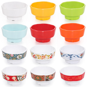 Tazón Comercial de Melamina Grado A5, Anticaídas, Bicolor, Pequeño, <span class=keywords><strong>para</strong></span> Arroz, Sopa, Papilla, <span class=keywords><strong>para</strong></span> Restaurante y Hotel - Product Image 1