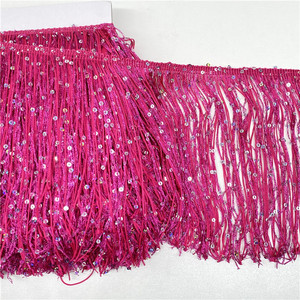 Offerta Speciale: <span class=keywords><strong>Frangia</strong></span> in Nylon Ricamata con Paillettes, Spessa e Densa, 20 cm, per Abbigliamento, Borse e Scarpe - Product Image 4