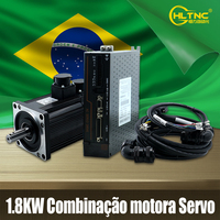 Kit moteur de broche servo AC 1,8 kW 220 V 3000 tr/min avec variateur T3D, câble d'encodeur et résistance pour machine de fraisage CNC - Stock Brésil
