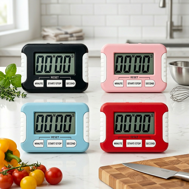 Factory Custom Digital Mini Kitchen Timer Study Count Time Countdown Multifunctional Home Plastic Cooking Timer&Stopwatch Gift