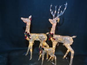 2023 nouvel an extérieur éclairé cerf étanche <span class=keywords><strong>LED</strong></span> guirlandes blanc chaud émettant de la lumière ensemble de noël - Product Image 2