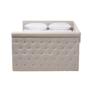 Canapé-lit moderne en cuir au design Chesterfield en <span class=keywords><strong>velours</strong></span> tufté diamant avec lit gigogne et lit gigogne - Product Image 5