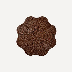 Napperon de fleur de rotin sélectionné de haute qualité charmant napperon rond en osier naturel pour Table à manger fabriqué au Vietnam - Product Image 1