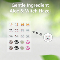 36 Patchs Hydrocolloïdes en Forme de Chat pour Soulager les Démangeaisons des Piqûres d'Insectes, à l'Huile Essentielle Végétale Pure, Sûrs pour les Femmes Enceintes et les Bébés