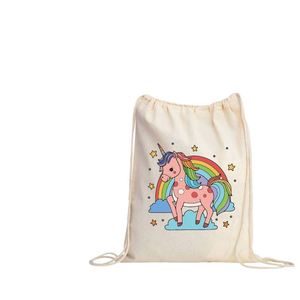 Sac à dos en coton personnalisé de qualité supérieure, écologique, avec cordon de serrage, pour enfants, fabriqué par le fabricant - Product Image 1