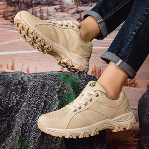 Bottes tactiques pour hommes, chaussures de randonnée en nylon à lacets, design camouflage, imperméables, semelle antidérapante - Product Image 3
