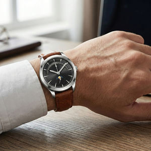 Reloj de Pulsera Miyota 8215 Automático Mecánico con Fase Lunar, Calendario Retrogrado Central de Lujo, Logotipo Personalizado, Fabricante OEM - Product Image 2