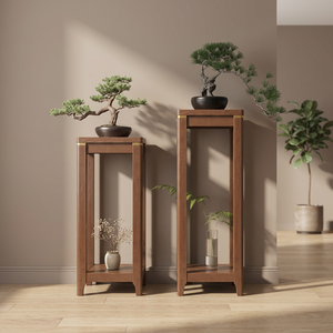 Soporte de Madera Moderno para Plantas, Estante de Piso para Flores, Exhibidor Decorativo de Múltiples Niveles para Plantas, para Sala de Estar, Hogar, Hotel - Product Image 1