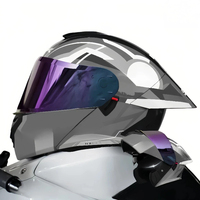Casque de moto modulaire à visière rabattable certifié DOT en ABS, à dégagement rapide, sécurité universelle toutes saisons, unisexe, résistant à l'eau et au vent