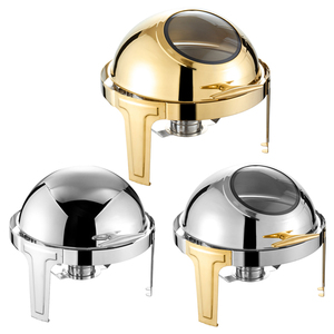 Vàng chafing món ăn tự chọn đặt khách sạn sang trọng tự chọn thực phẩm ấm hơn chaffing món ăn Vòng Vàng - Product Image 3