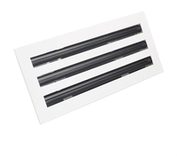 Grille de ventilation moderne en aluminium pour climatisation - Diffuseur linéaire standard pour plafond/mur, grille décorative blanche pour système de climatisation, facile à installer