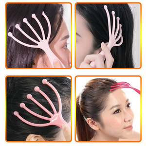 Head Massager Claw Octopus Shape Pink For Scalp Relief Meridian Massage Home Use - Product Image 1