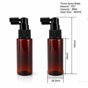 Heißer Verkauf: 30ml Bernsteinfarbene PET-Kunststoff Boston Mini Nasenspray-Flasche mit Pumpzerstäuber für Nasen- und Halspflege, Medizin und Reisenutzung - Product Image 4