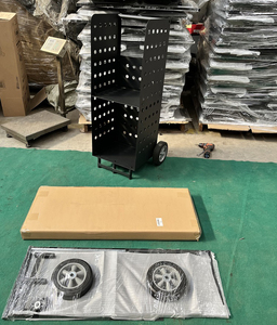 Heavy Duty in legno di rotolamento <span class=keywords><strong>carrello</strong></span> di legna da ardere di stoccaggio cremagliera di legno <span class=keywords><strong>con</strong></span> <span class=keywords><strong>ruote</strong></span> per interni esterni - Product Image 6