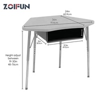 Meubles d'école modernes pour bibliothèque, table d'étudiant avec chaise et bureau intégrés avec tiroir pour la lecture