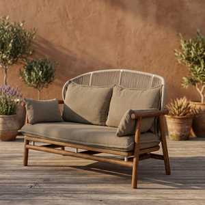 Modern Outdoor Garden <b>Sofa</b> Set <b>Rattan</b> Cushioned Waterproof Daybed Seating for Patio & Balcony - Product Image 3